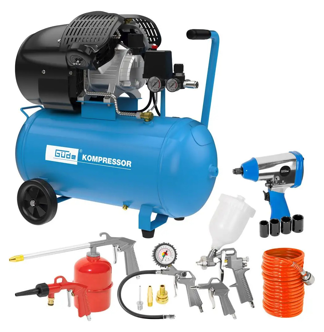 GÜDE KOMPRESSOR-SET 405/10/50 15-teilig 71177