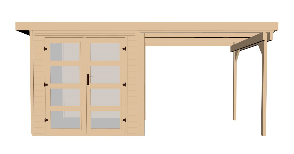 weka Gartenhaus 321 B Gr.3, natur, 19 mm, DT Milch