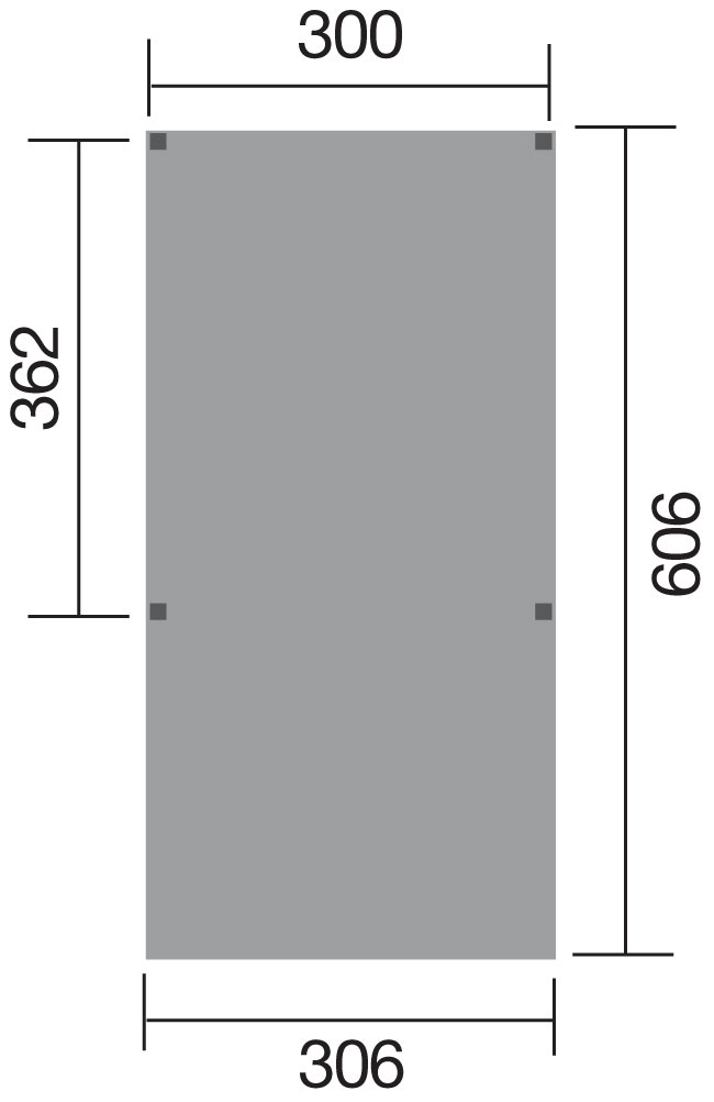 weka Y-Einzelcarport, mit PVC-Dachplatten