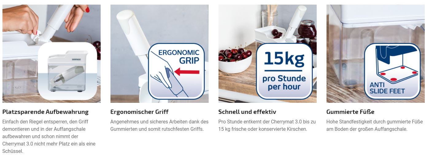 Leifheit Kirschentkerner Cherrymat 3