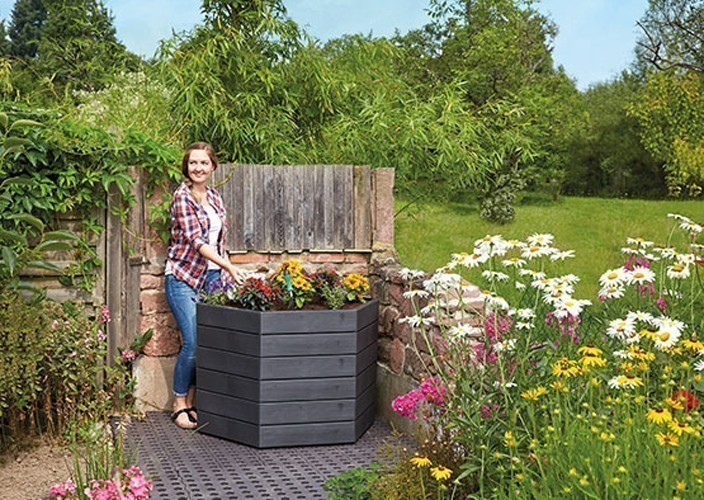 Ergo Hochbeet System Kunststoff Ø110cm 6 Paneelen