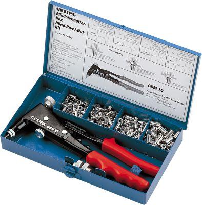 Blindnietmuttern-Box inklGBM 10/ M4-M6 Gesipa