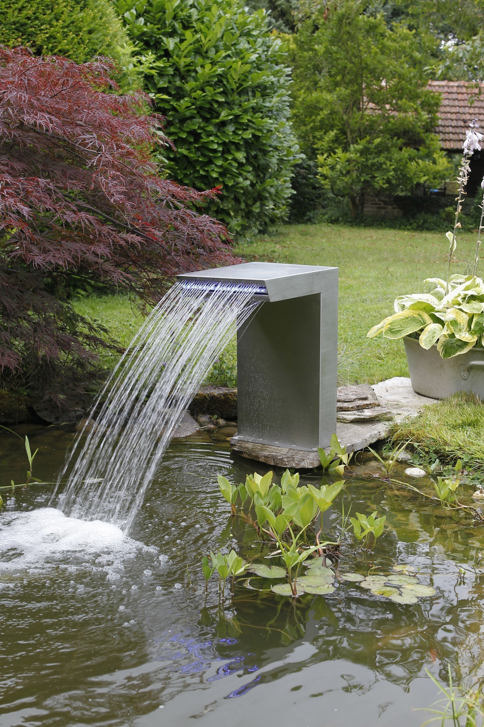 Ubbink Wasserfall Straight LED Edelstahl