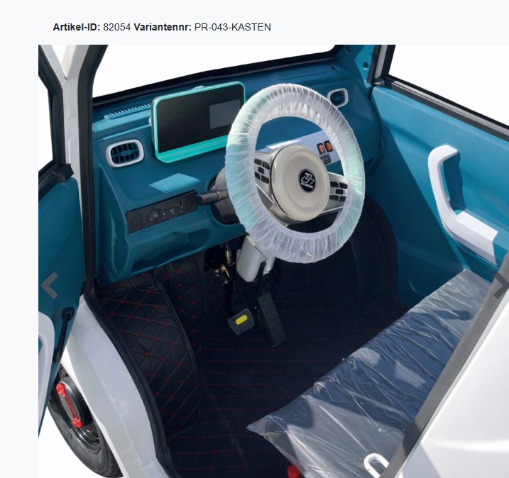 ediMove Elektro-Transporter 4-Rad Koffer Kabine 2-Sitzer 40 km/h