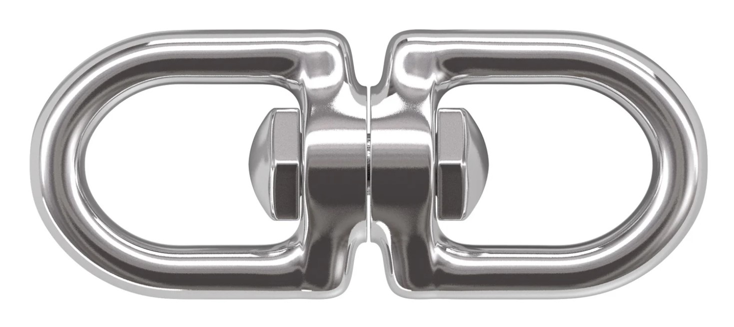 Dörner + Helmer Wirbel 4,5 mm – Vernickelt, für verdrehfreies Verbinde