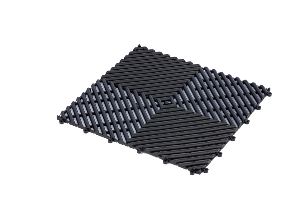 Eliga Bodenmatte PVC 30x30cm schwarz