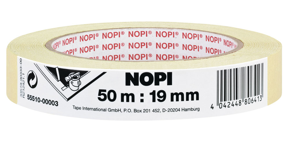NOPI® Klebeband / Malerkrepp 19mmx50m Set 10 Rollen