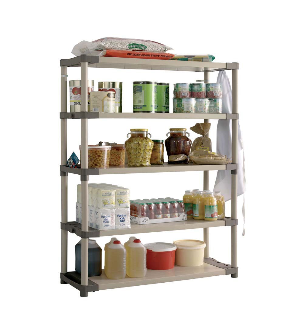 Grosfillex Schwerlastregal Maxifood 140/5 Kunststoff grau 140x40x175cm