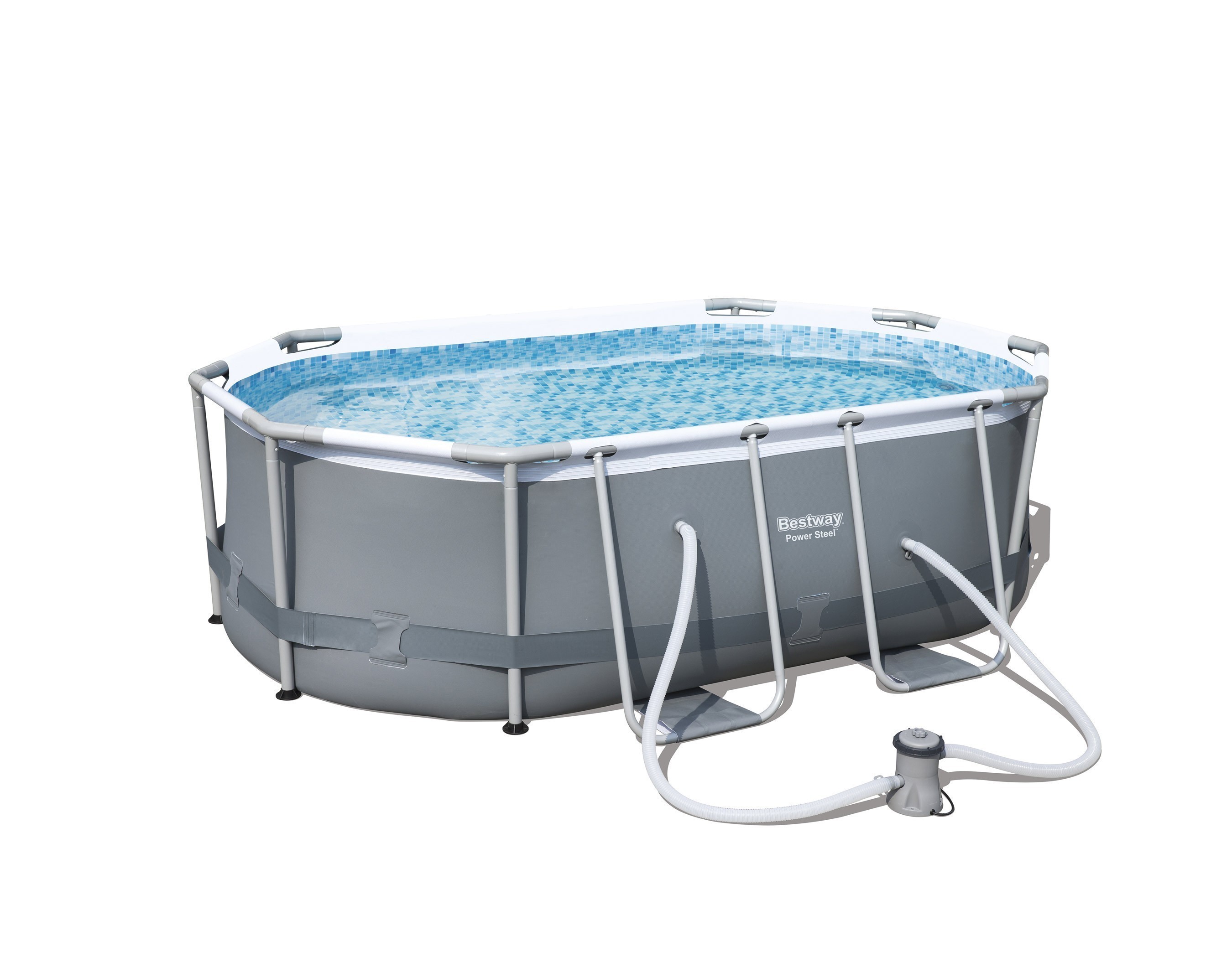 Pool / Frame Pool Bestway Power Steel Oval Set Filterpumpe 300x200x84
