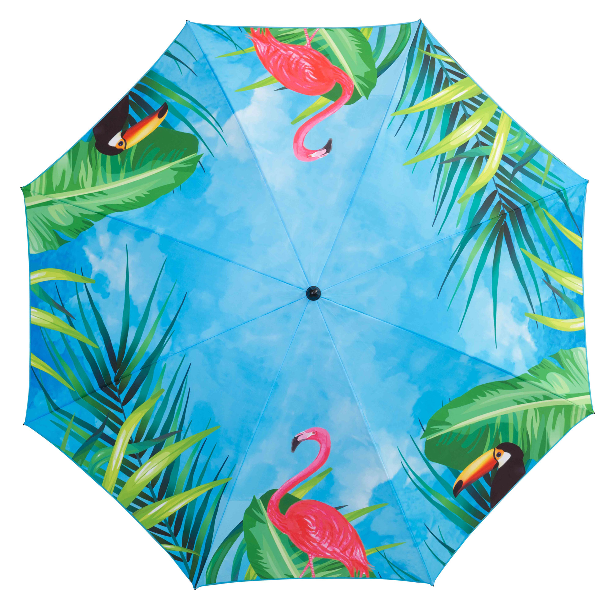 Sonnenschirm / Gartenschirm Doppler Motiv Ø200cm Des. Flamingo
