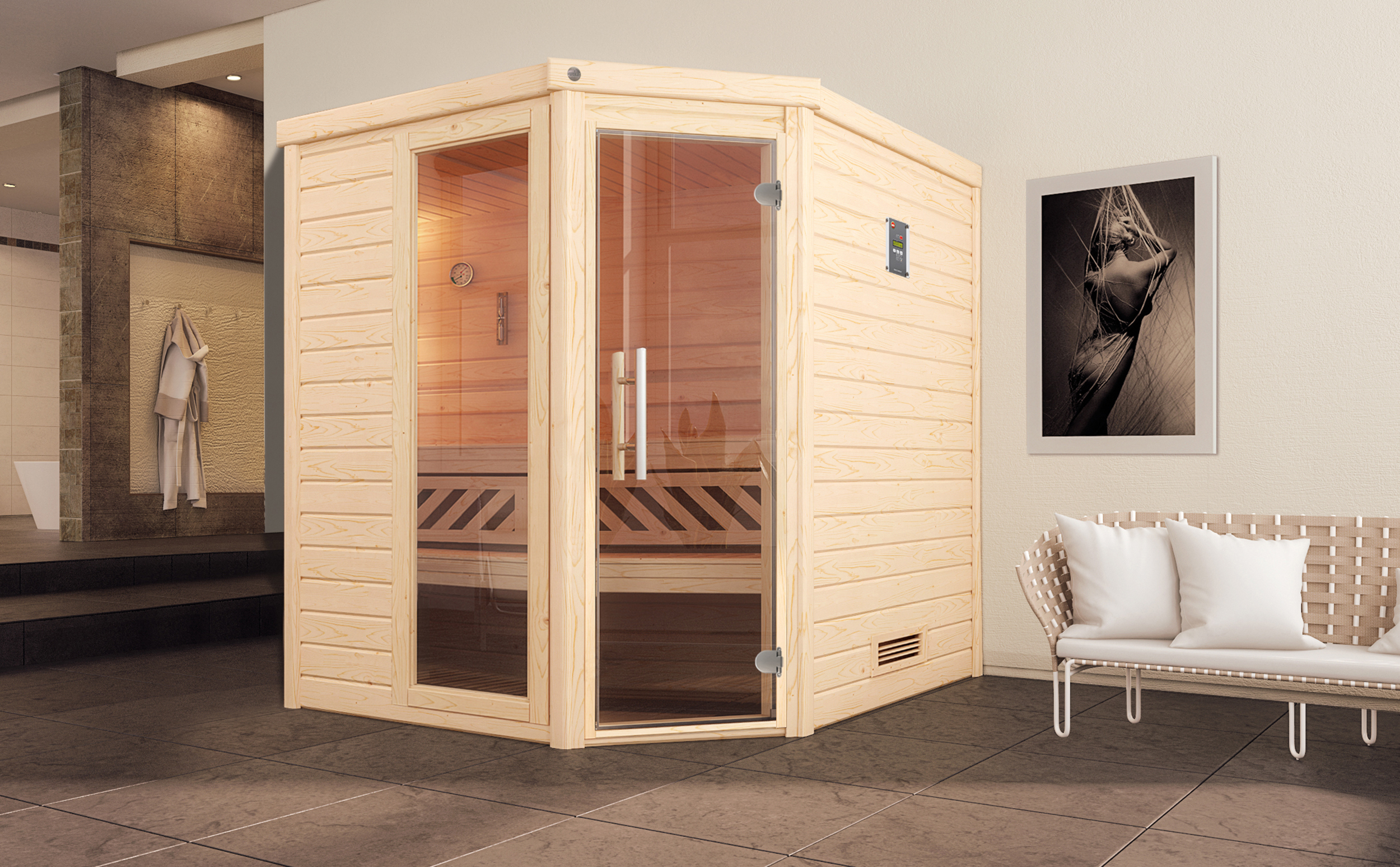 Weka Massivholz Sauna TURKU 2 GTF