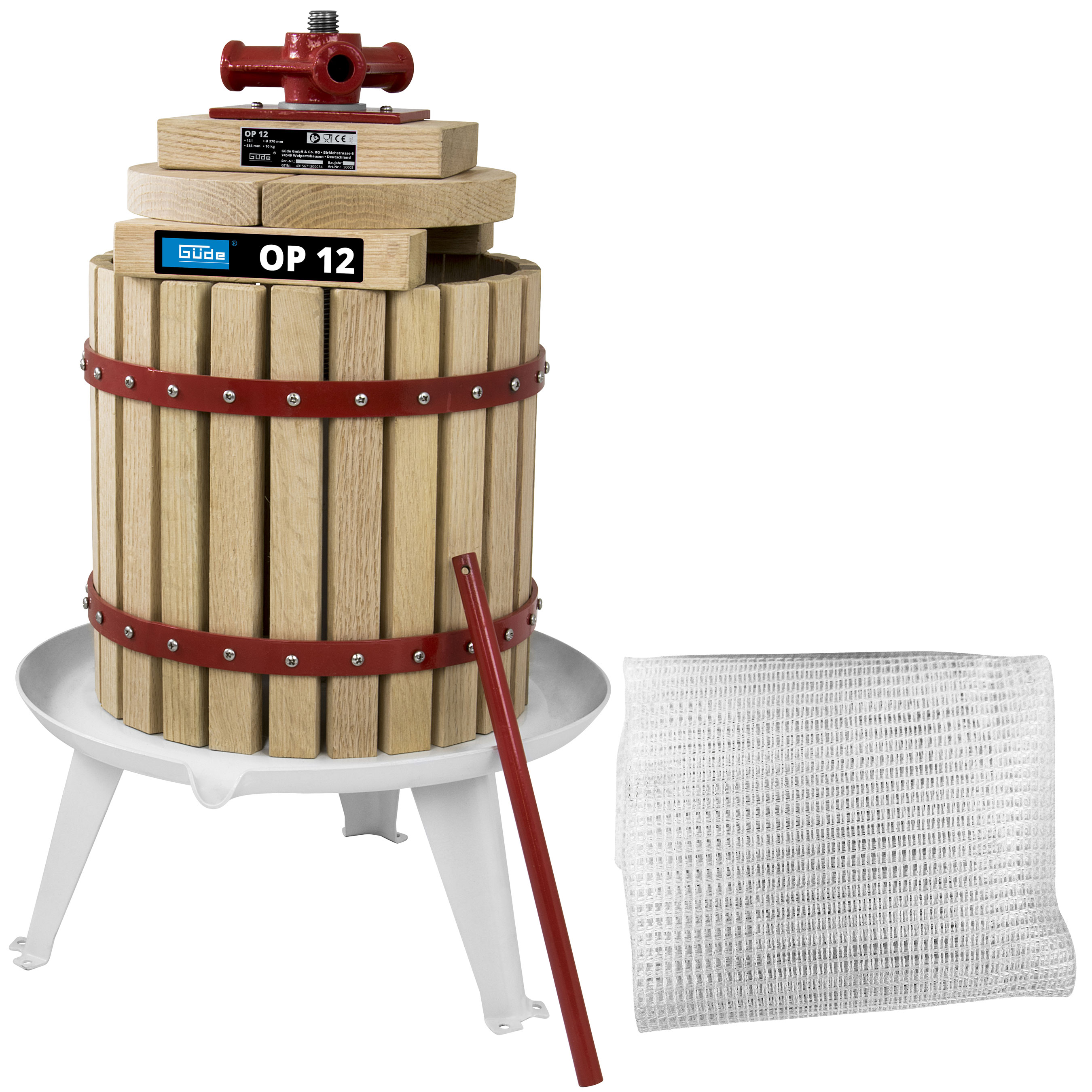 Güde Obstpresse / Beerenpresse OP 12 Holz 12 Liter