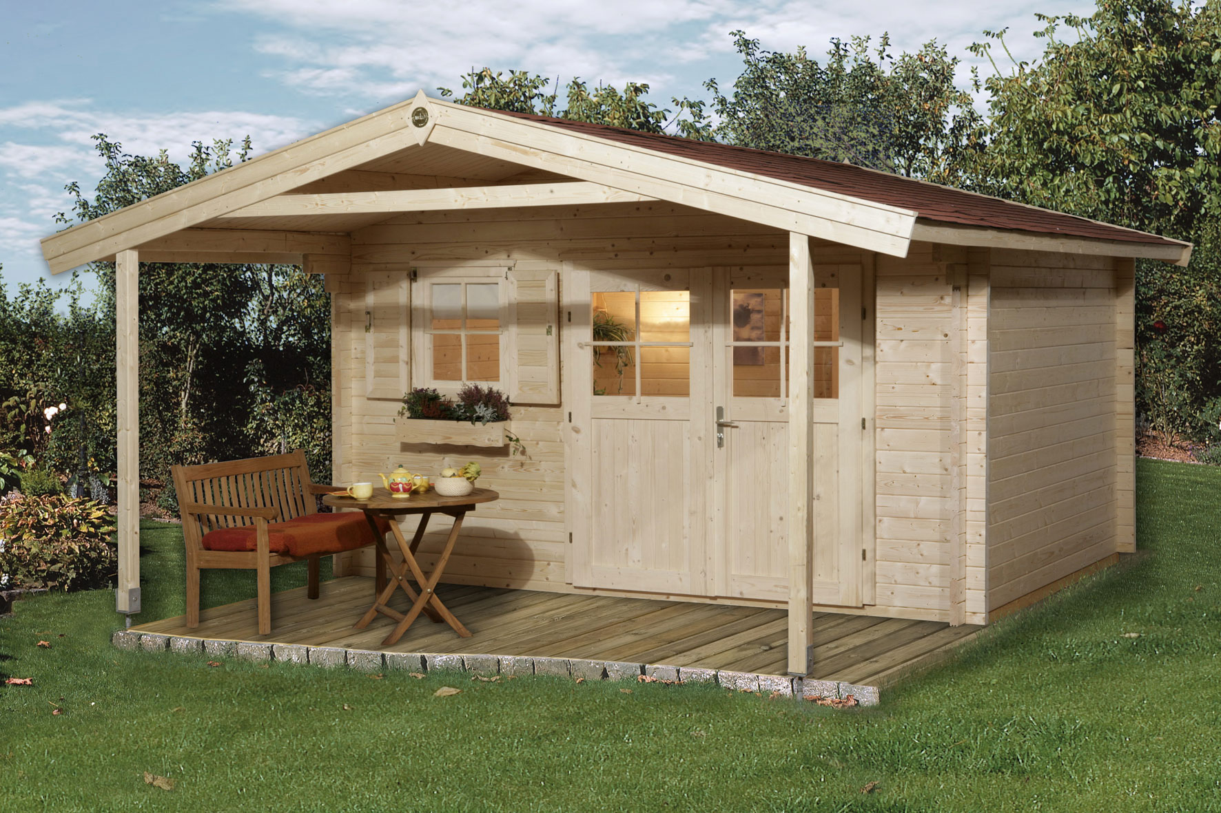 weka Gartenhaus 136 A Gr.2, 45 mm, V200, DT, EF