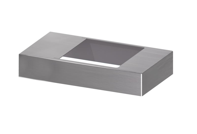 Traumgarten Pfostenträgerabdeckung für Klemmpfosten silber 17x9cm