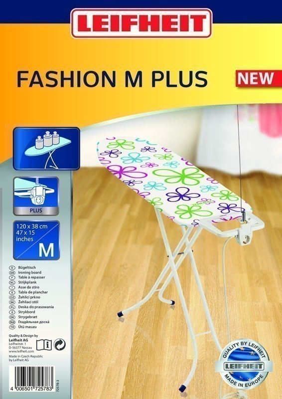 Leifheit Bügelbrett / Bügeltisch Fashion M Plus 120 x 38 cm