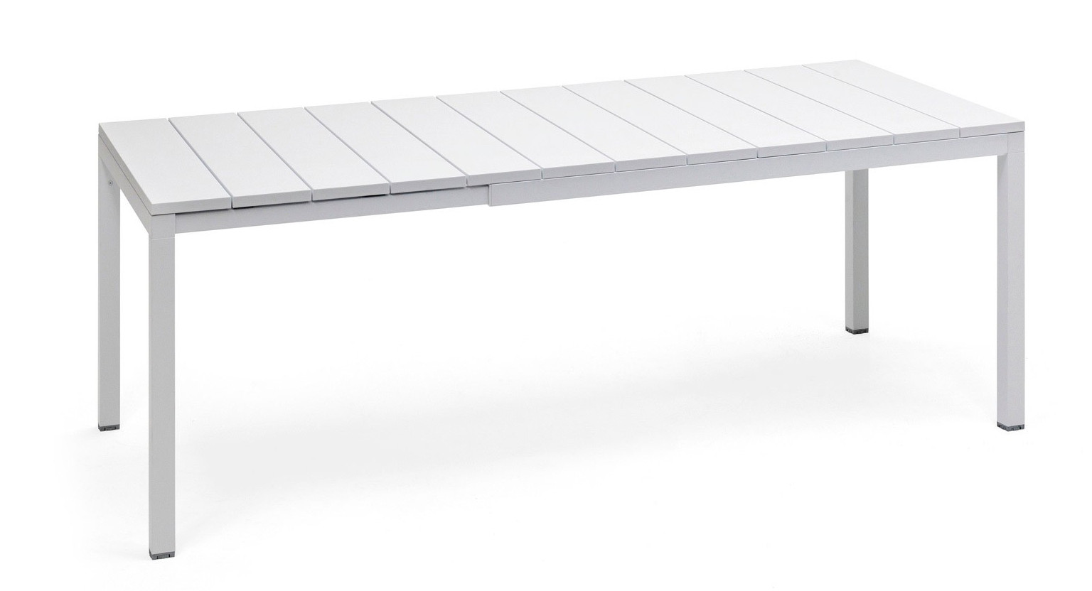 Nardi Gartentisch / Ausziehtisch Rio 140 Alu bianco 140/210x85cm