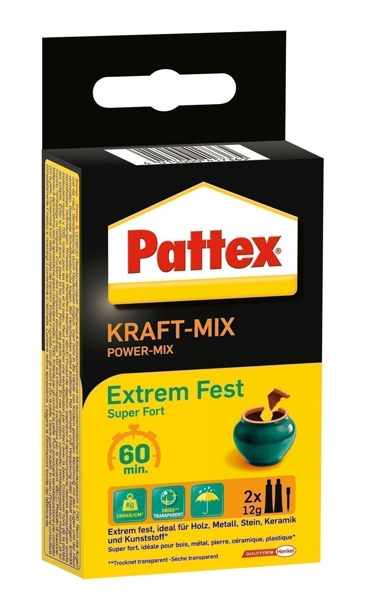 Pattex Power Kleber / 2Komponenten-Kleber Kraft-Mix Extrem Fest 2x11ml