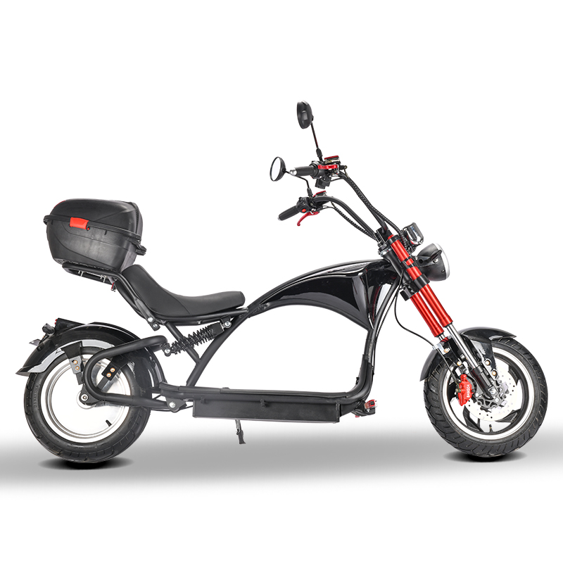 E Chopper E Roller 45Km h CP4Plus-Box 30AH schwarz-glanz