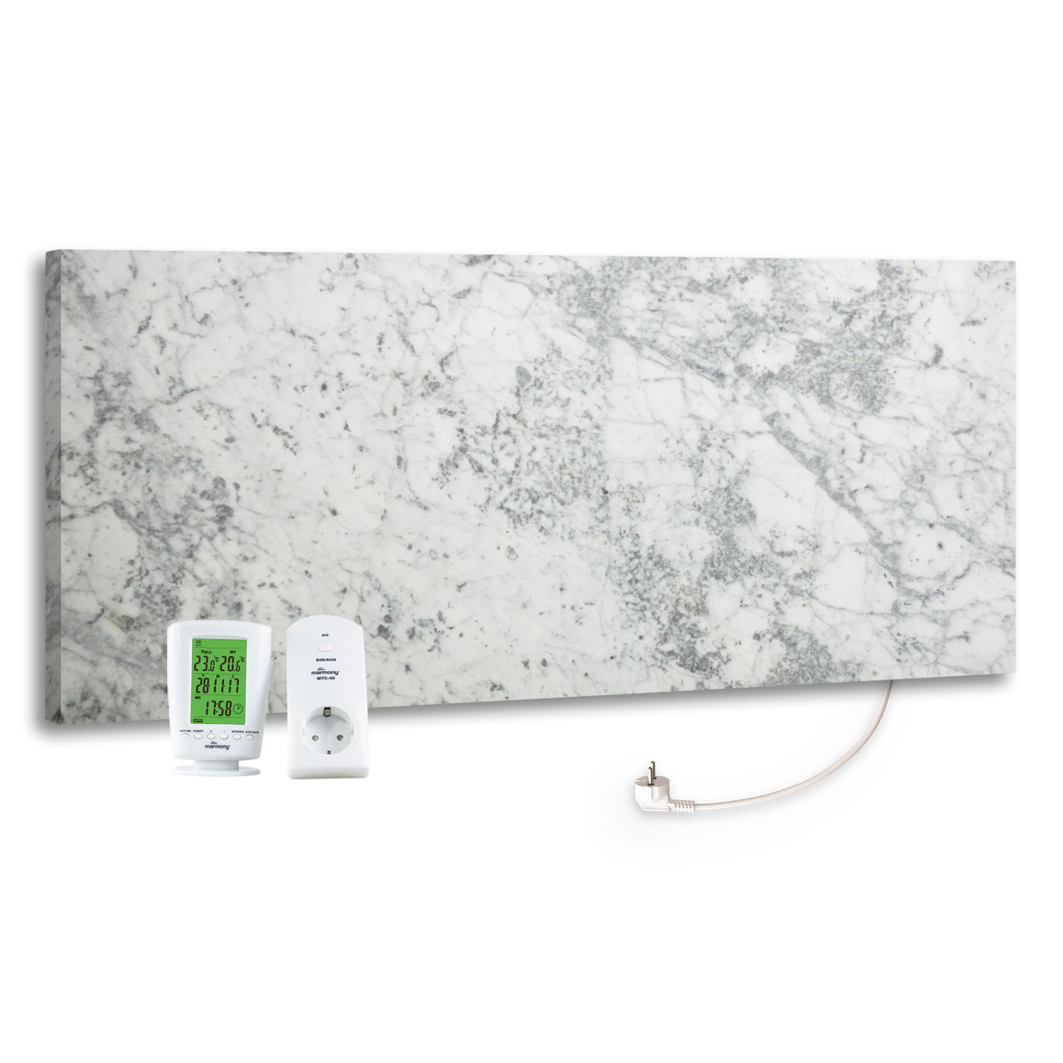 Marmony Infrarotheizung C780 PLUS Carrara mit Thermostat 800 Watt