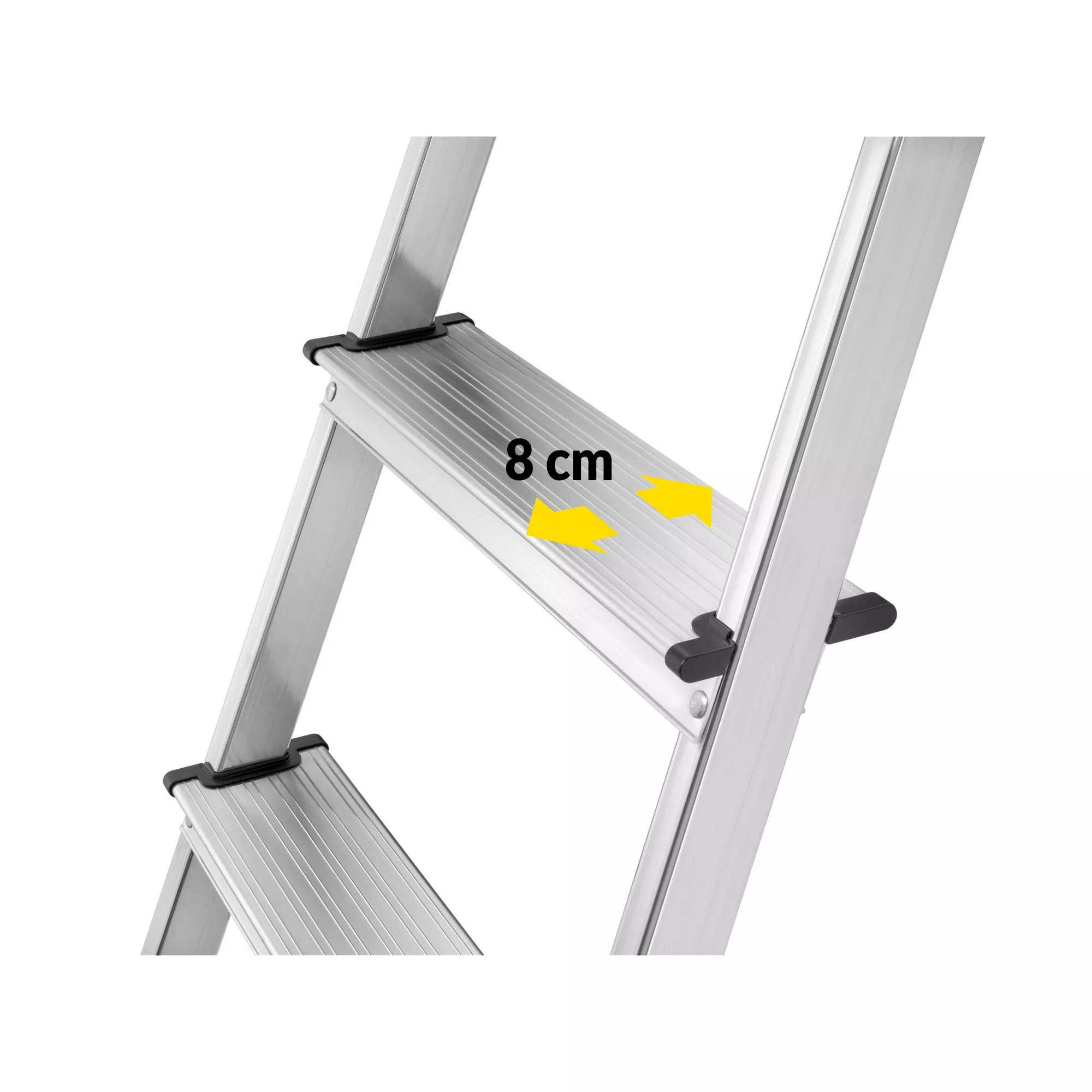 Hailo Stehleiter L60 StandardLine 4 Stufen silbern 159 cm
