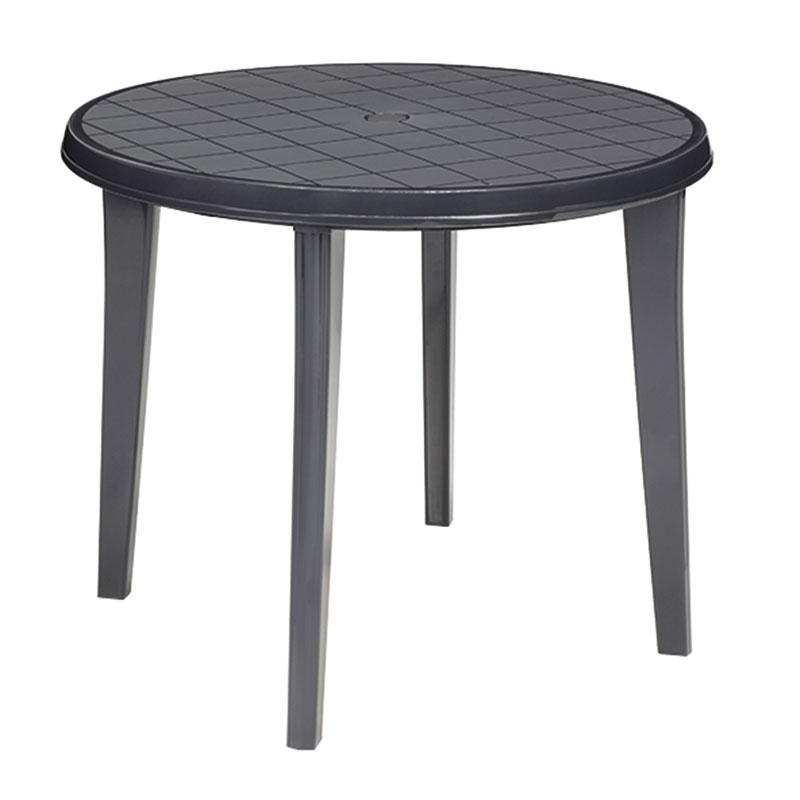 Gartentisch Lisa Kunststoff graphit Ø90cm