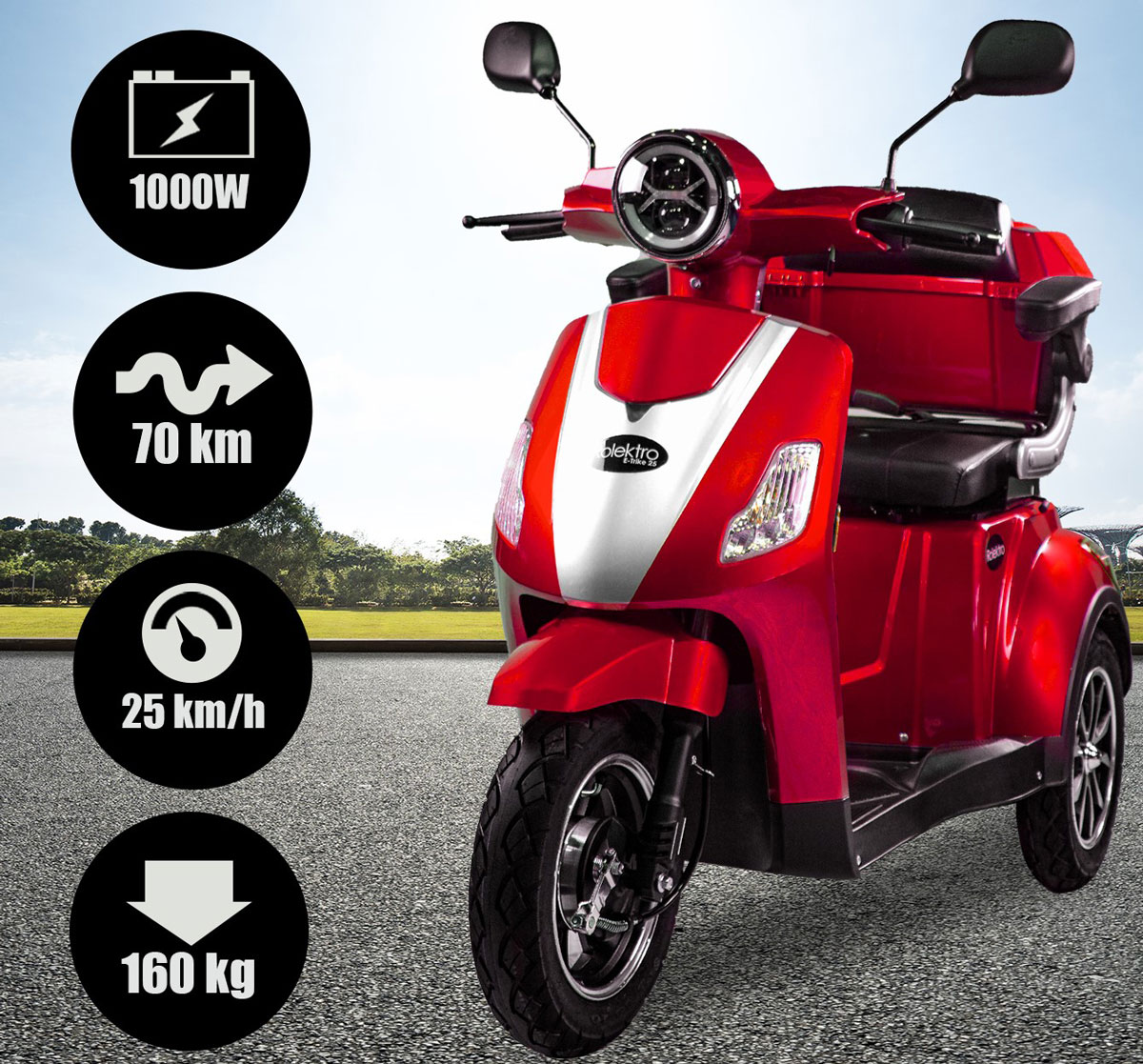 Seniorenmobil Rolektro Trike 15 / 25 Kmh V2 BG