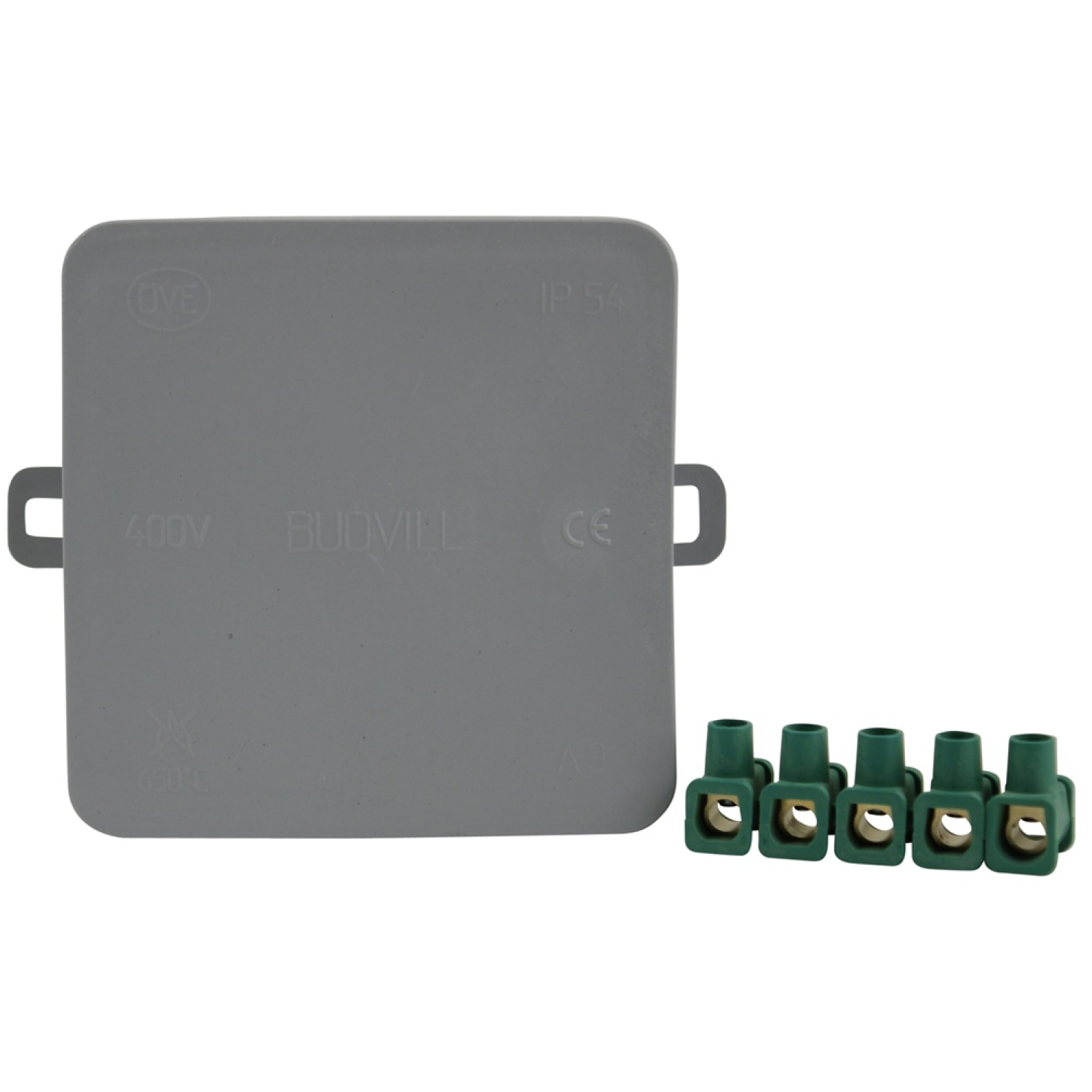 AP-Abzweigkasten IP54 mit Dosenklappe 85x85x40mm grau