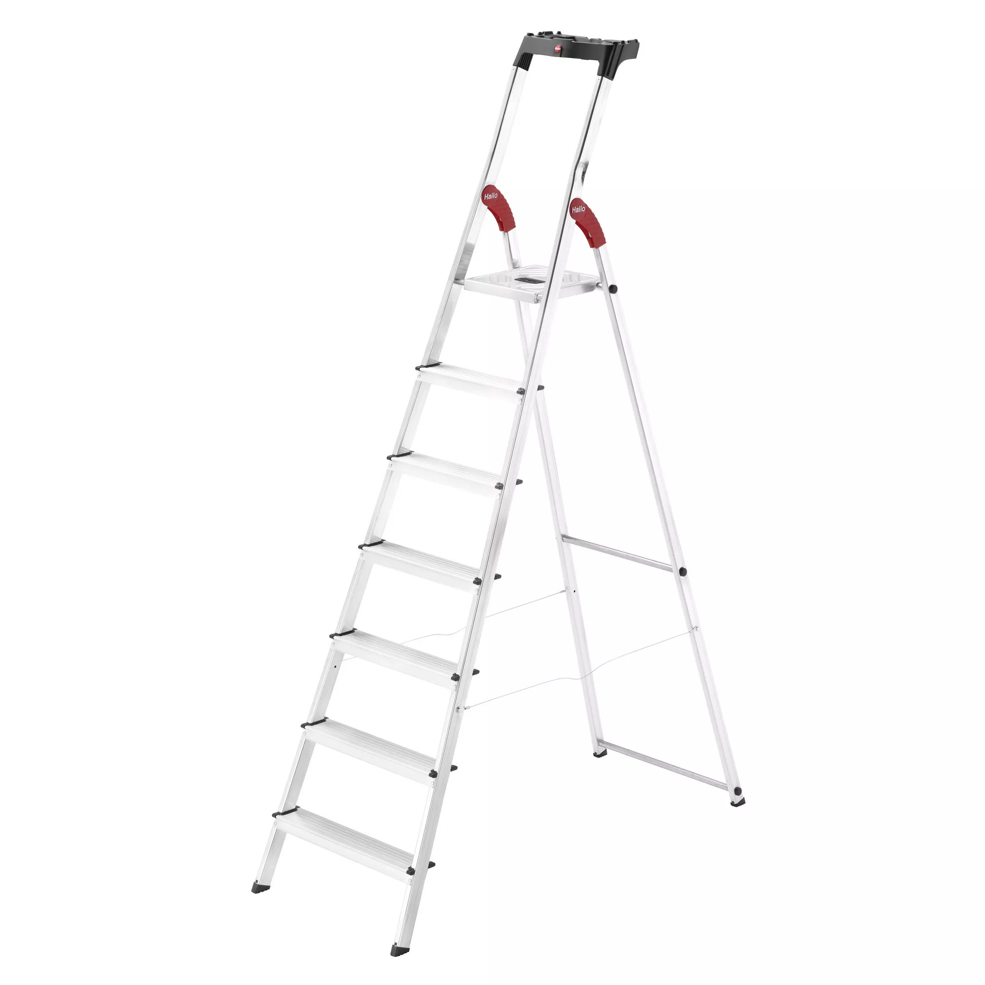 Hailo Stehleiter L60 StandardLine 7 Stufen silbern 230 cm