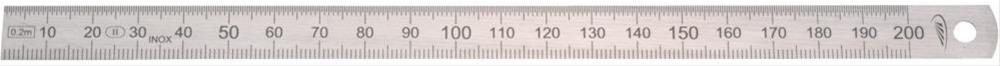 Biegsamer Stahlmaßstab 200x13x0,5mm 1/2 HP