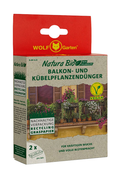 Wolf Garten Natura Bio Balkon und Kübelpflanzen Dünger N-BK 0,25