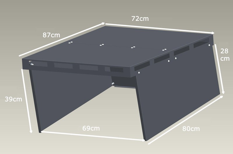 Mähroboter Garage XL ediGarden pulverbeschichtet grau 72x87x39cm