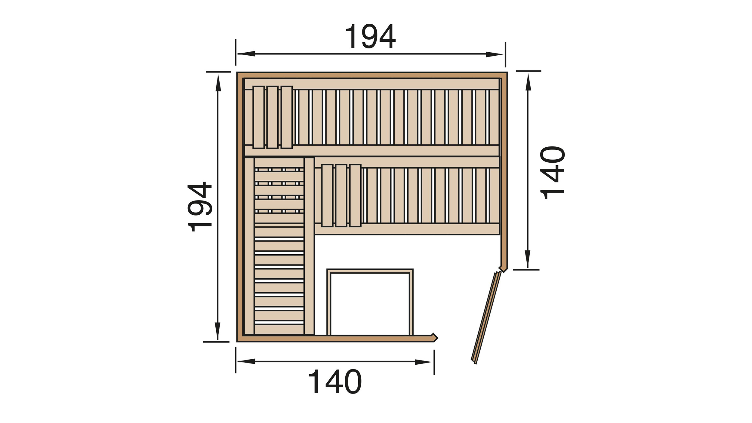 Weka Sauna Varberg 3 GT Trend weiß Weka Sauna Varberg 3 GT Trend weiß