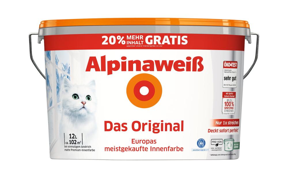 Alpinaweiß ''Das Original'' Spritzfrei 10 + 2 L