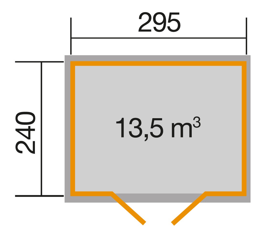 weka Gartenhaus 219 Gr.2, 28 mm, Flachdach mit wek