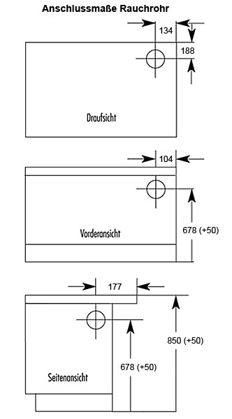 Küchenherd / Kohleherd Wamsler K118 maron Stahlkochfeld Ans. rechts