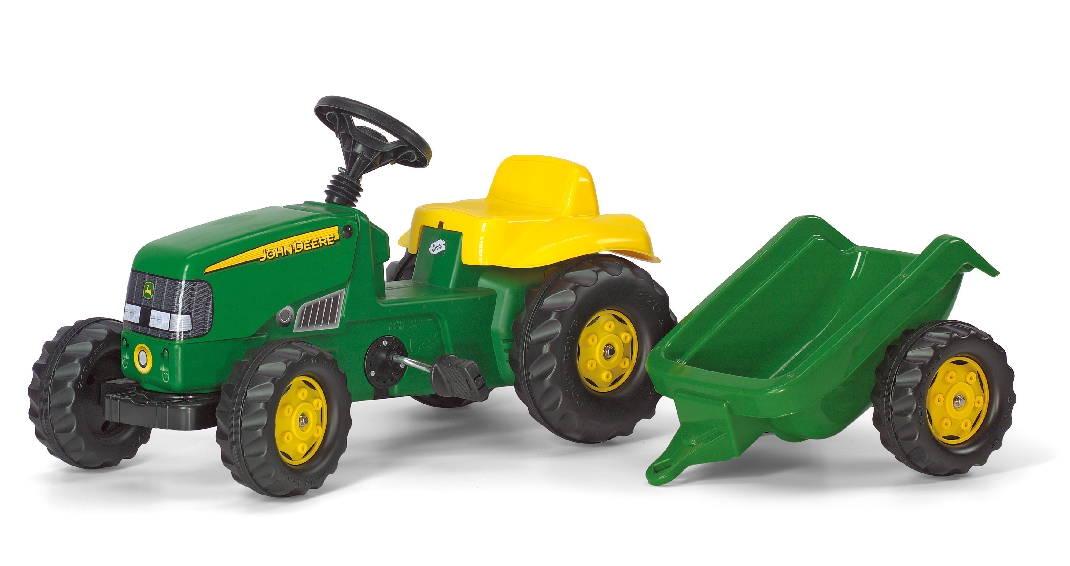 Trettraktor rolly Kid John Deere mit Anhänger - Rolly Toys