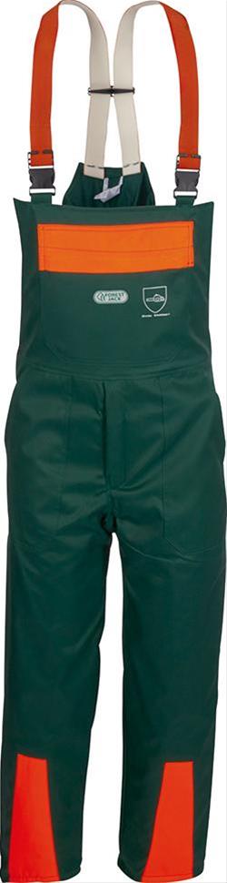 Schnittschutzlatzhose FJ Des.A,Cl.1,54,grün/orange