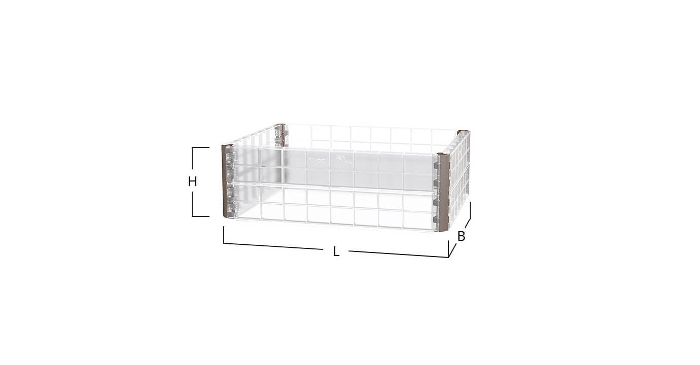 ERGO Quadro L Wachstumsmodul 4 Paneele transparent