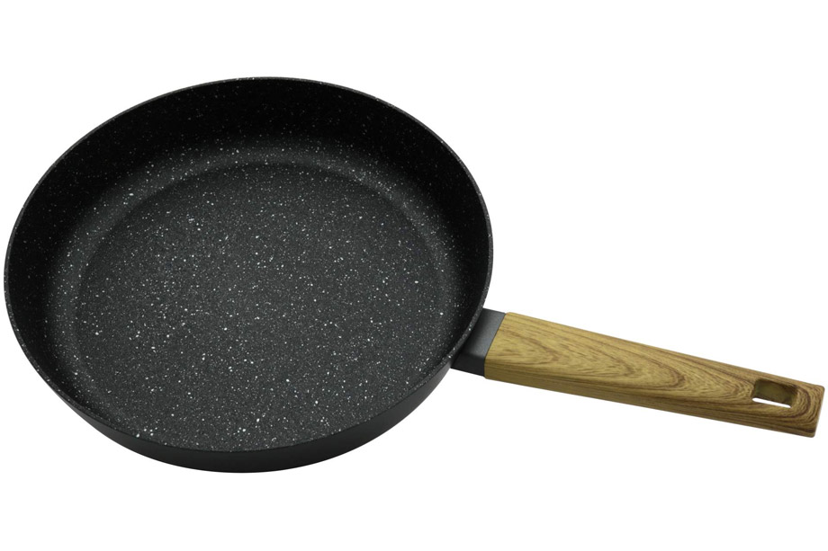 Bratpfanne Ø 28 cm "Granit Line" Griff in Holzoptik