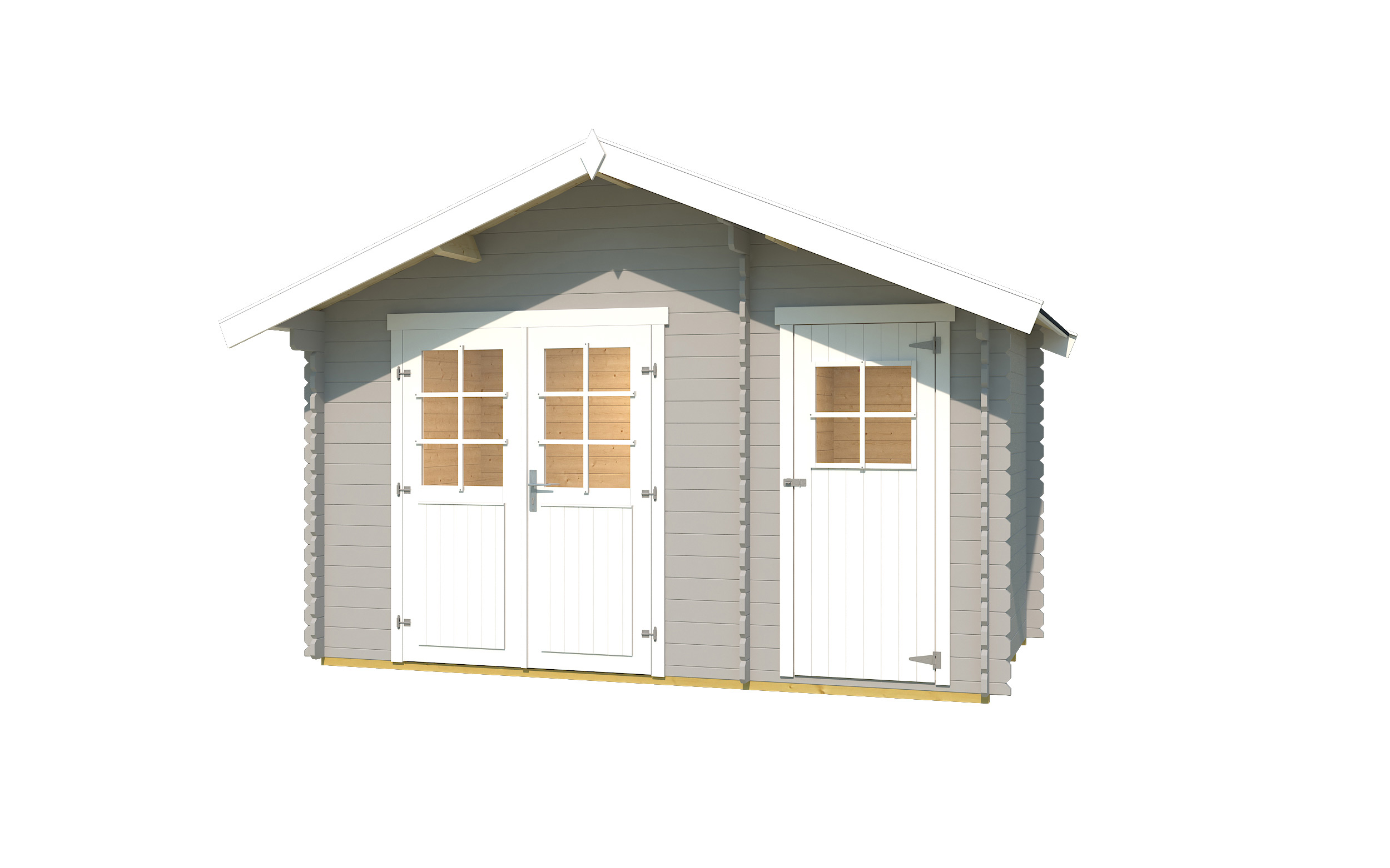 weka Gartenhaus 253 Gr.2 hellgrau, 28 mm, DT