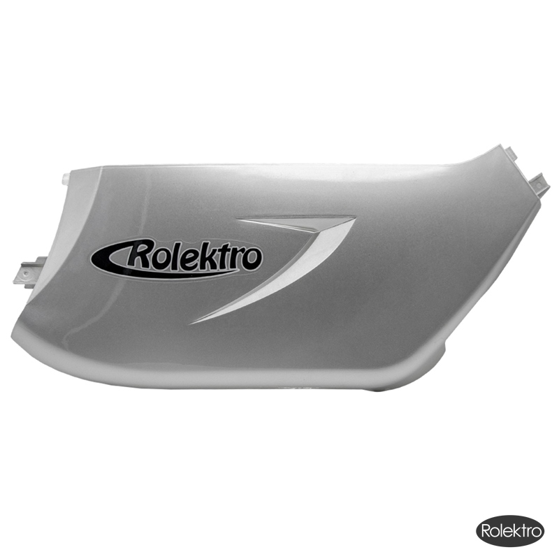 Rolektro Verkleidung : Trittfläche links, silber - neue Version