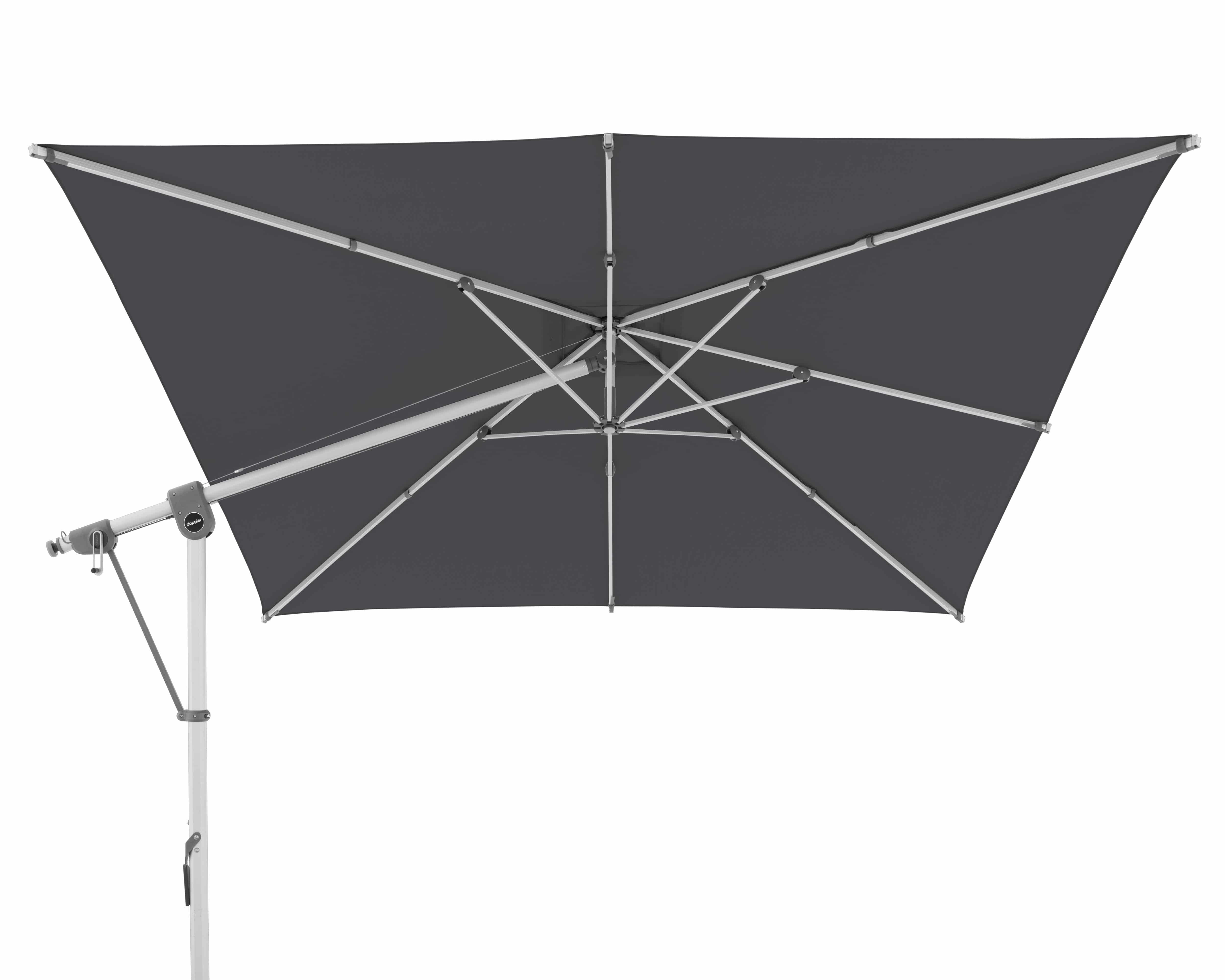 doppler® Sonnenschirm Pendelschirm EXPERT 3x3m D.840 anthrazit