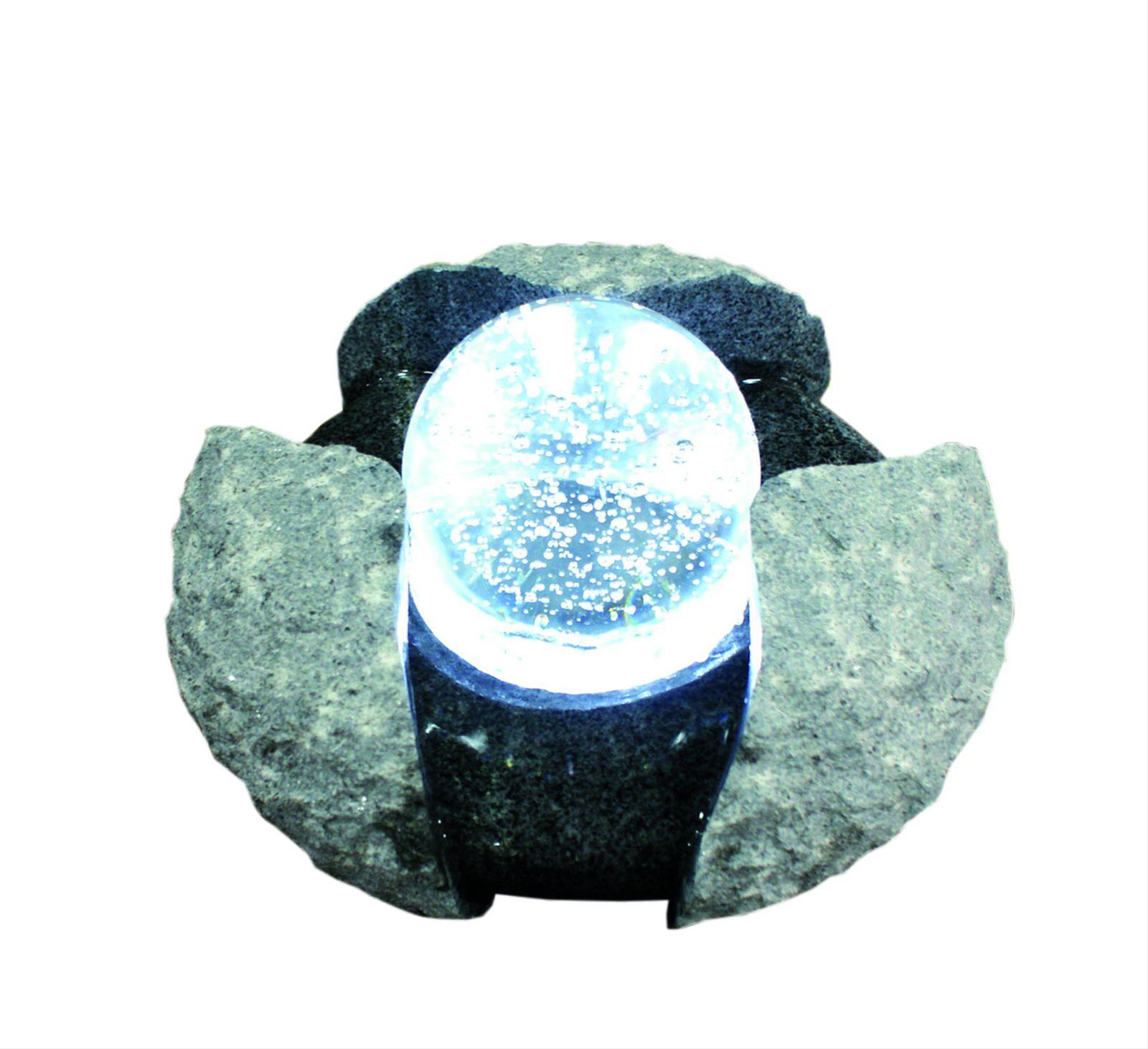 GardenForma Wasserspiel Brandur Granit mit drehender Glaskugel