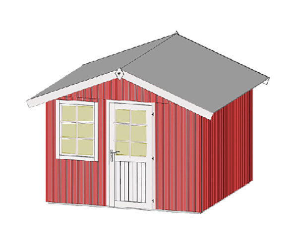 weka Komfort-Schwedenhaus Gr.2 Tür und Fenster 300