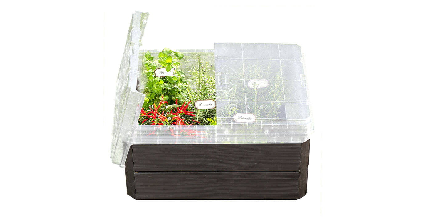 ERGO Quadro M Frühbeet-Aufsatz transparent