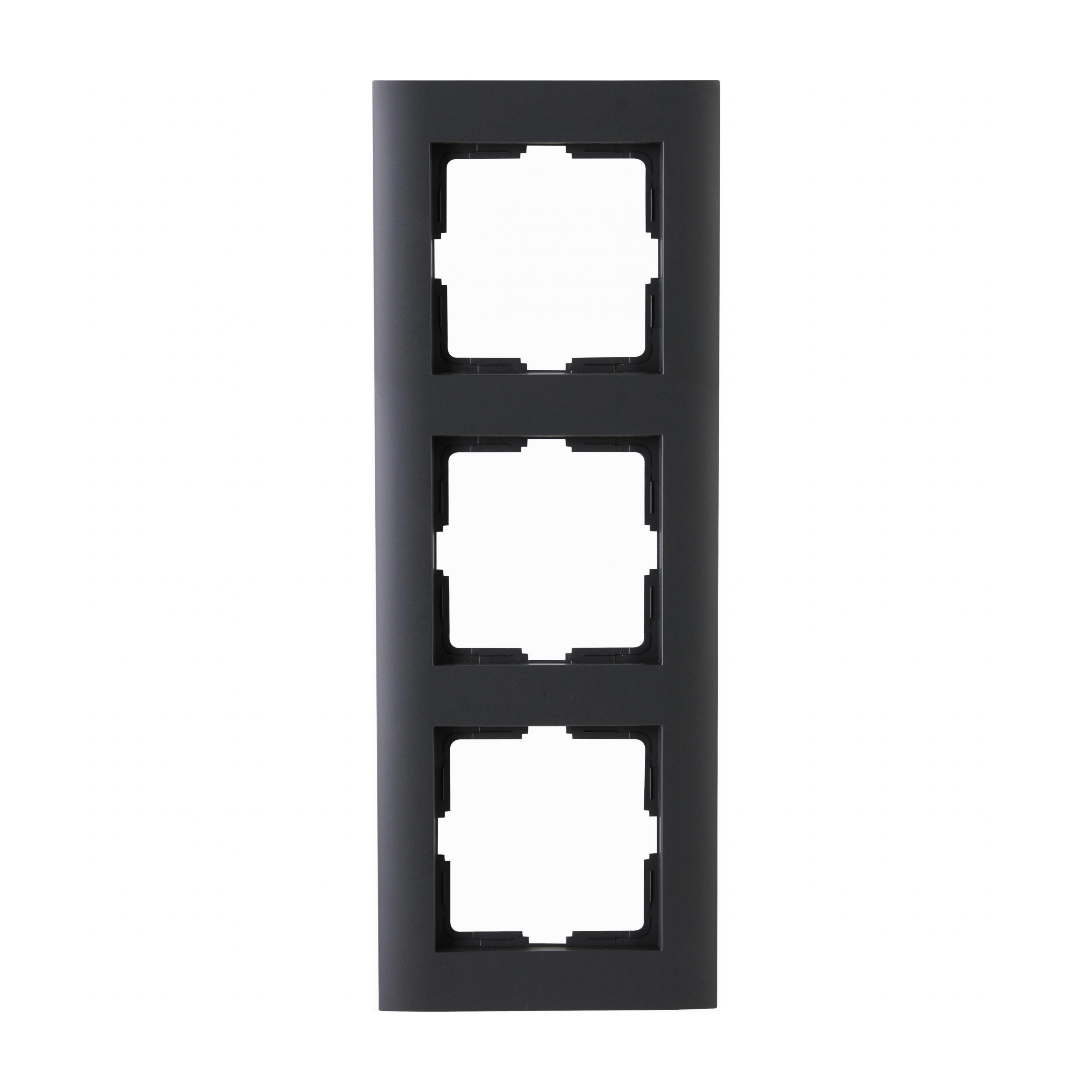 ATHENIS IP44 – 3-fach Abdeckrahmen anthrazit