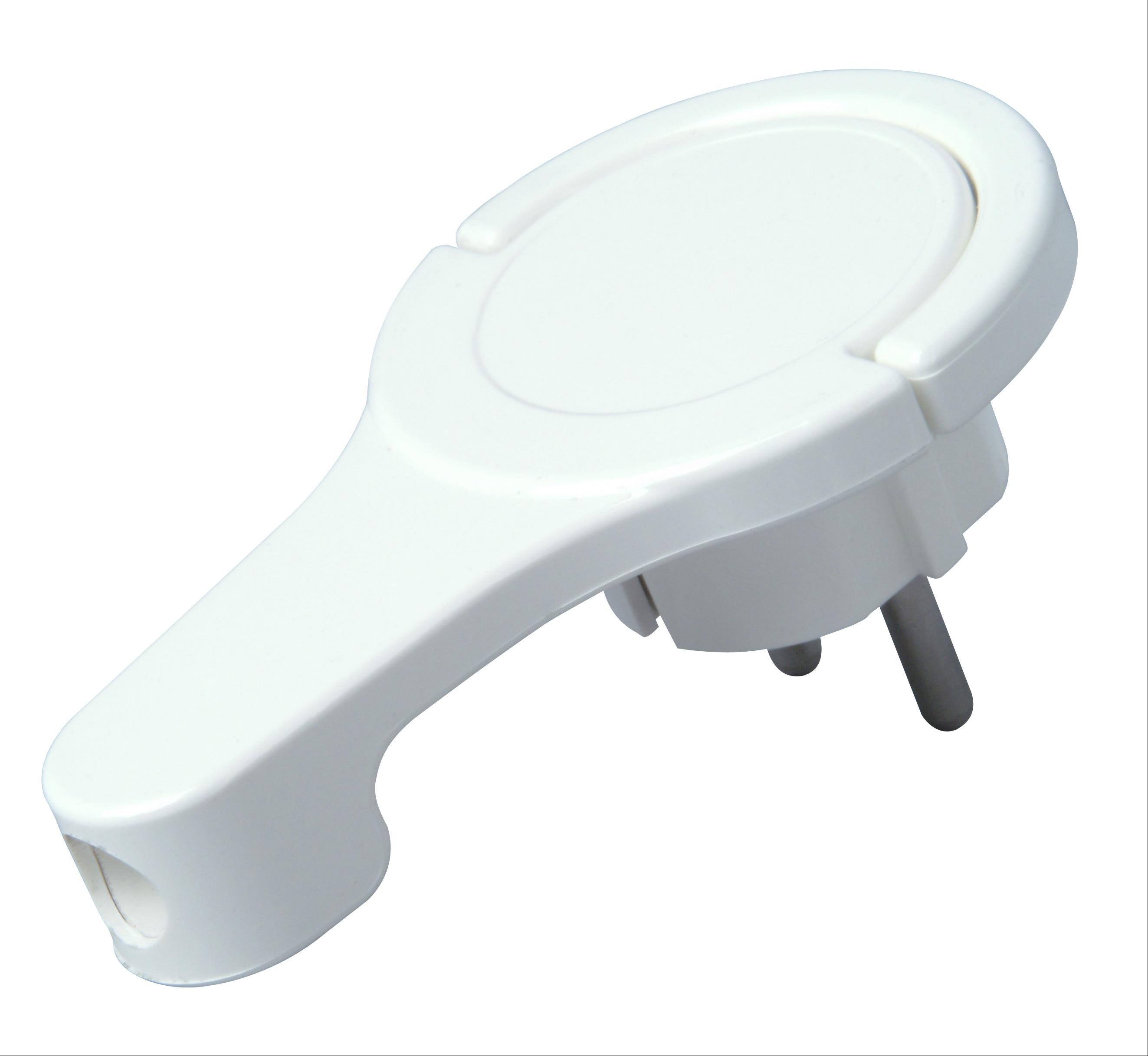 Kopp Kunststoff Winkelstecker extraflach arktis - weiss