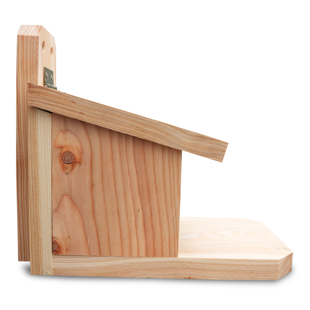Habau Eichhörnchen-Futterstation Maxi Lärchenholz 13,5x26x22cm