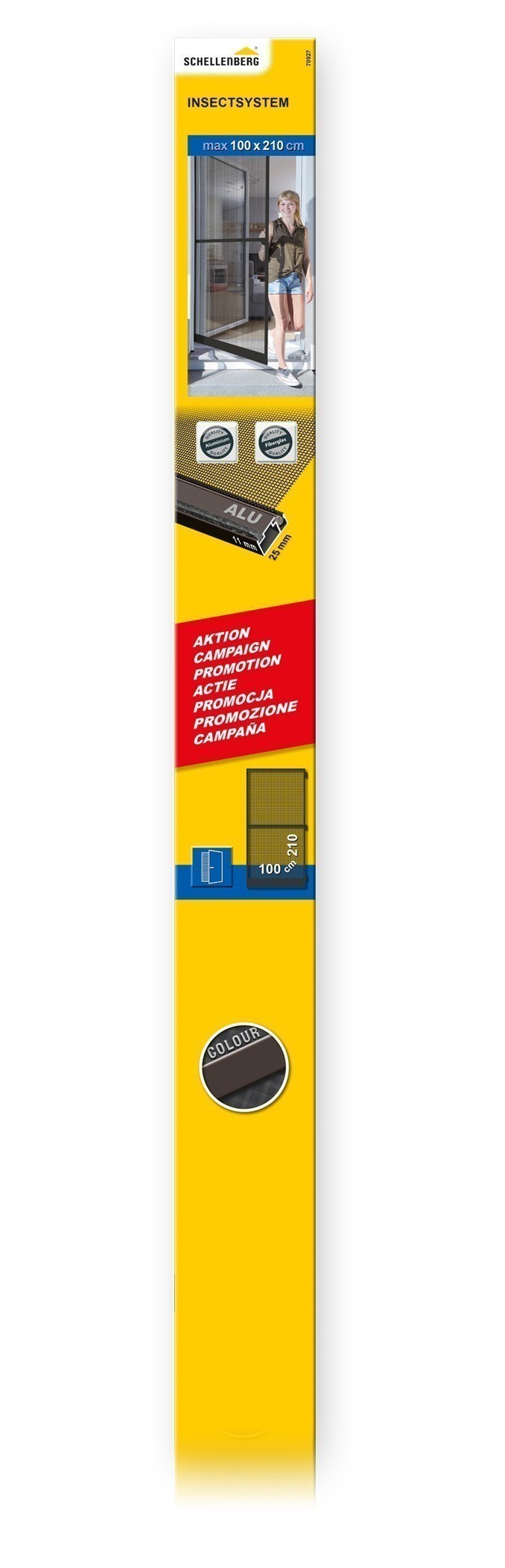 Fliegengitter Tür Basic Schellenberg 100x210cm anthrazit