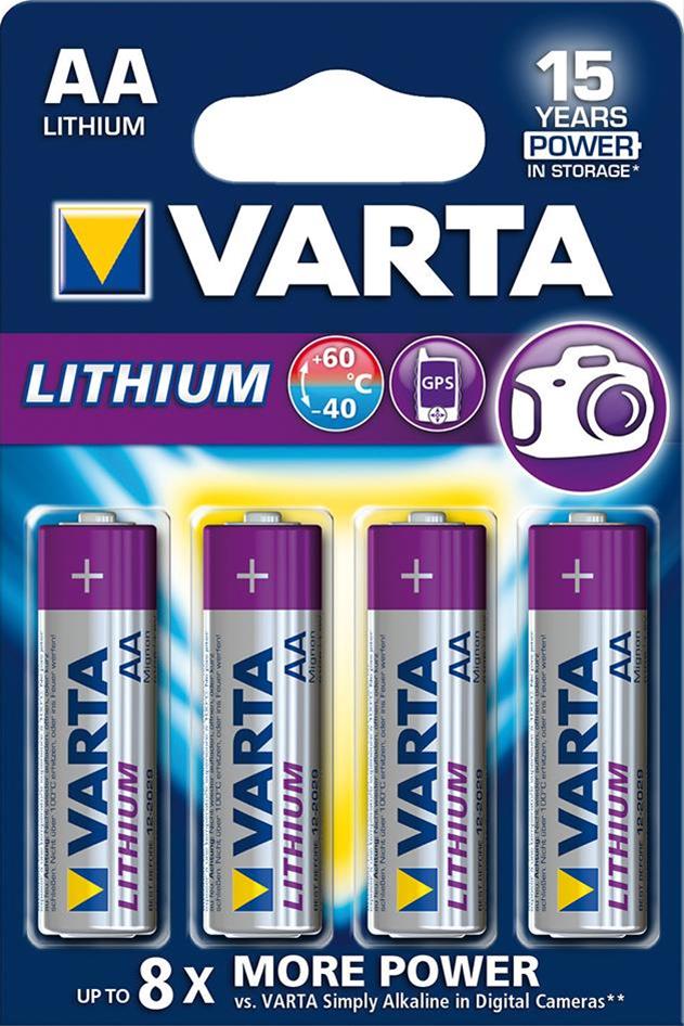 VARTA Lithium AA 1,5 V 4 Stück